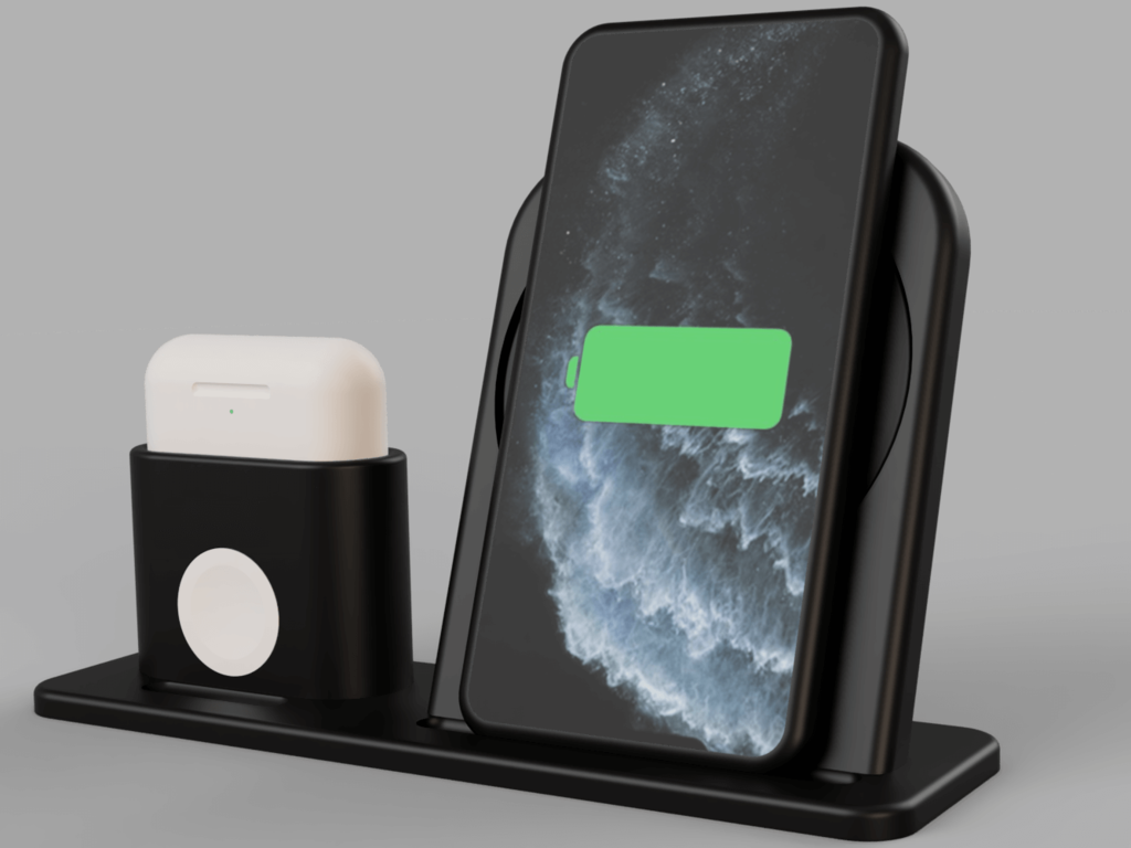 Apple 3 in 1 Charging Dock with Ikea Livboj QI AirPods pro and normal by Hairing Download free STL model Printables