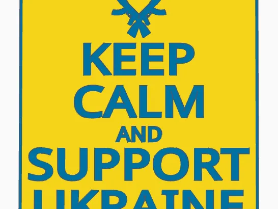 KEEP CALM and SUPPORT UKRAINE sign