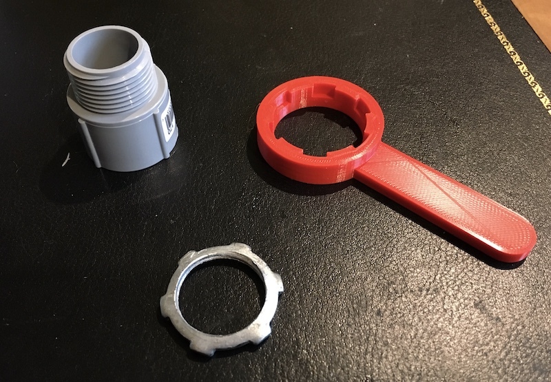 3/4" Conduit Locknut Wrench by kozmickid Download free STL model