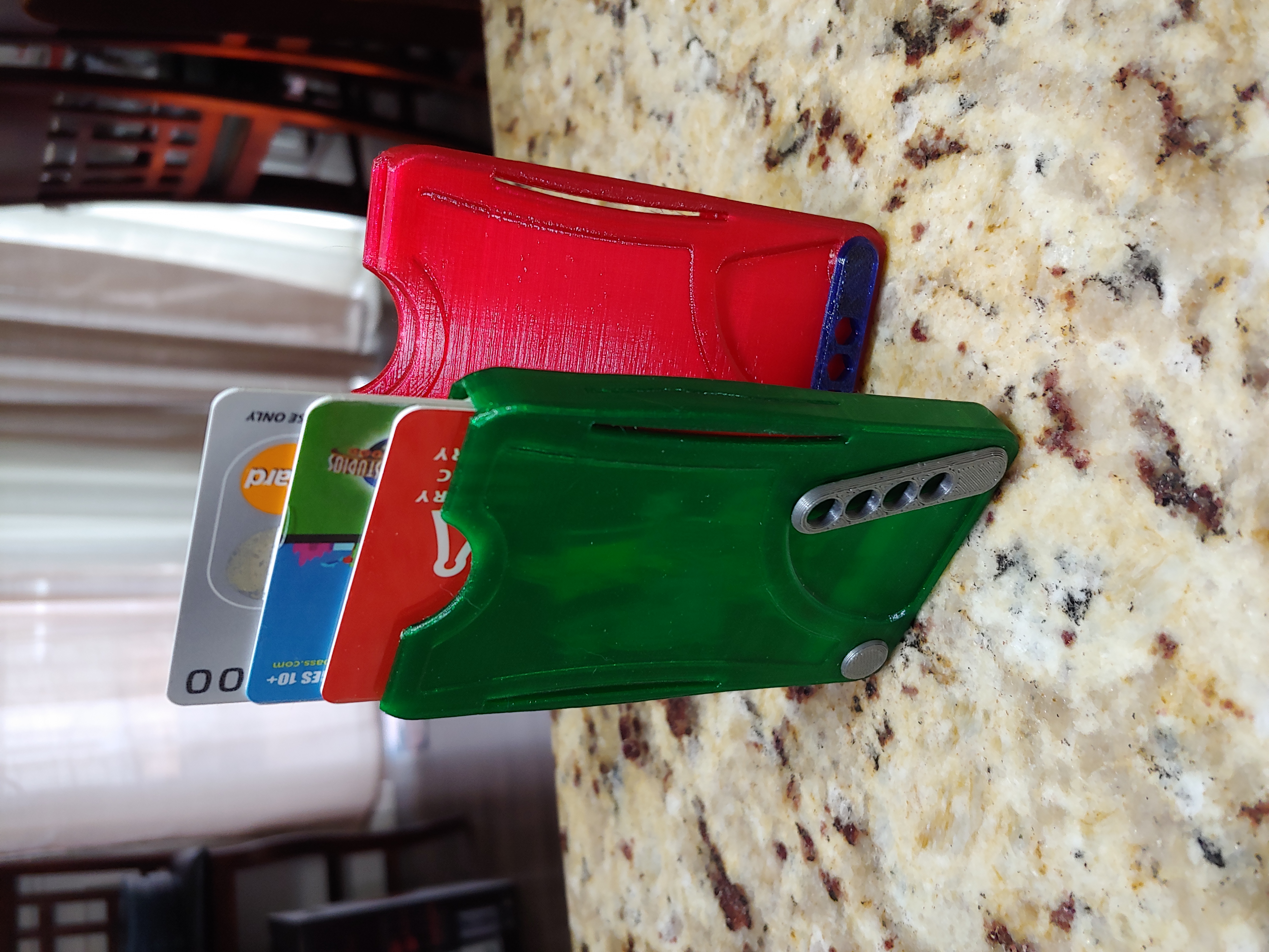 Assemble after print - Cascade card wallet with levers on both side remix 3D model thumbnail
