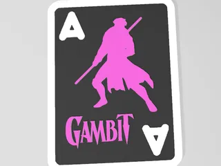 Gambit Card Prop Wall Art by Stand It Up | Download free STL model ...