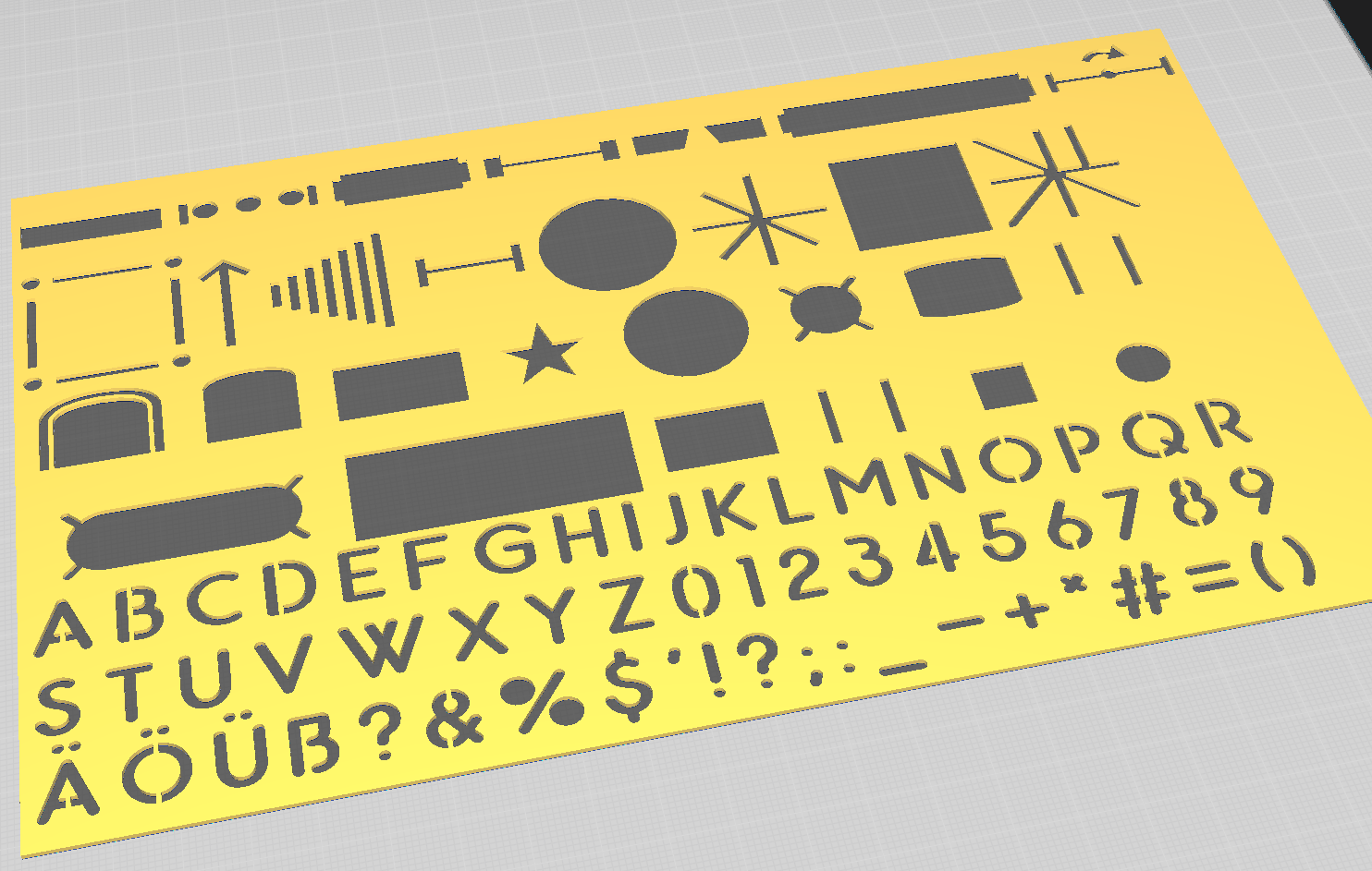 D&D Dungeon Map Component Stencil