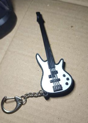 Electric guitar keychain