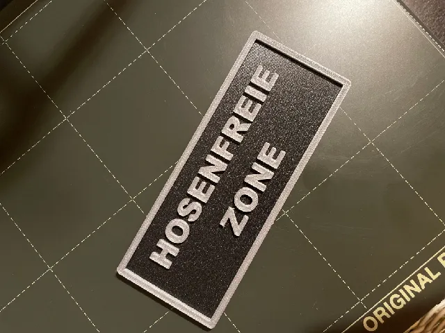 Hosenfreie Zone Schild Sign
