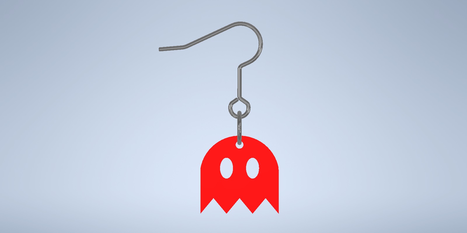 Miniatura 3 do modelo 3D Pac-Man earrings