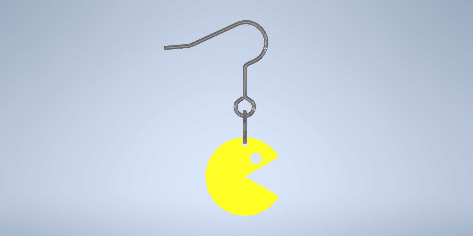 Miniatura 4 do modelo 3D Pac-Man earrings