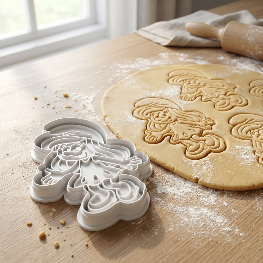 Smurf Girl Cookie Cutter And Stamp