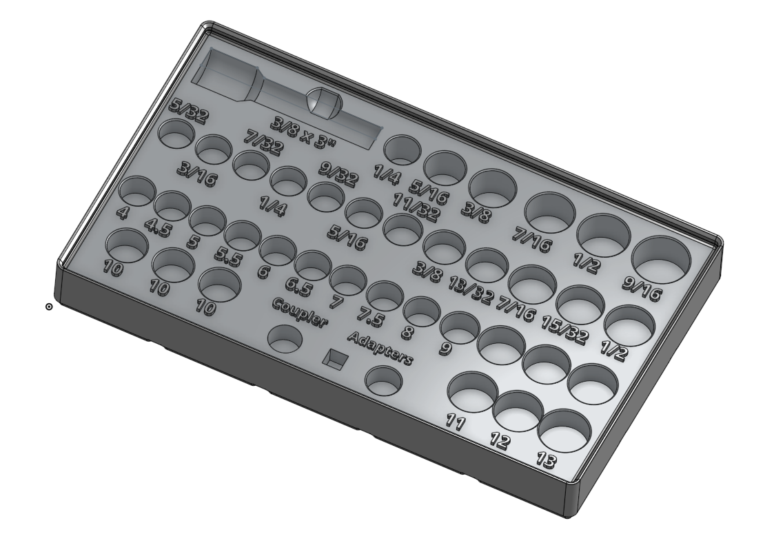 Gridfinity SAE And Metric Socket Holder By Big Baby Beavis | Download ...