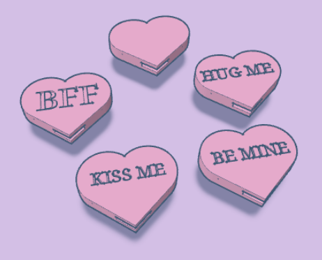 candy heart inspired keycover