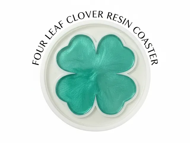 Celtic Four Leaf Clover Coaster with Epoxy Resin Inlay