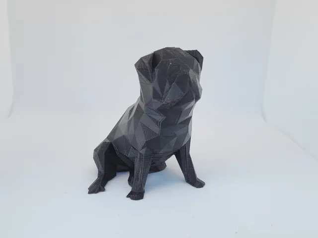 Low poly remix of Prusa Pug Buddy 2.0
