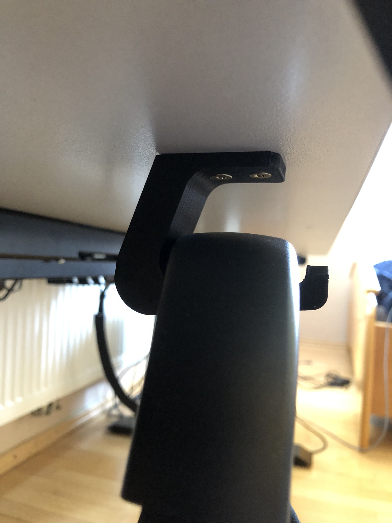 Underdesk Headset Hanger by Sh0rtl Download free STL model