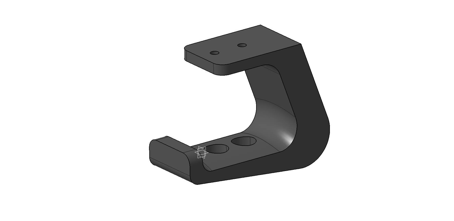 Underdesk Headset Hanger by Sh0rtl Download free STL model