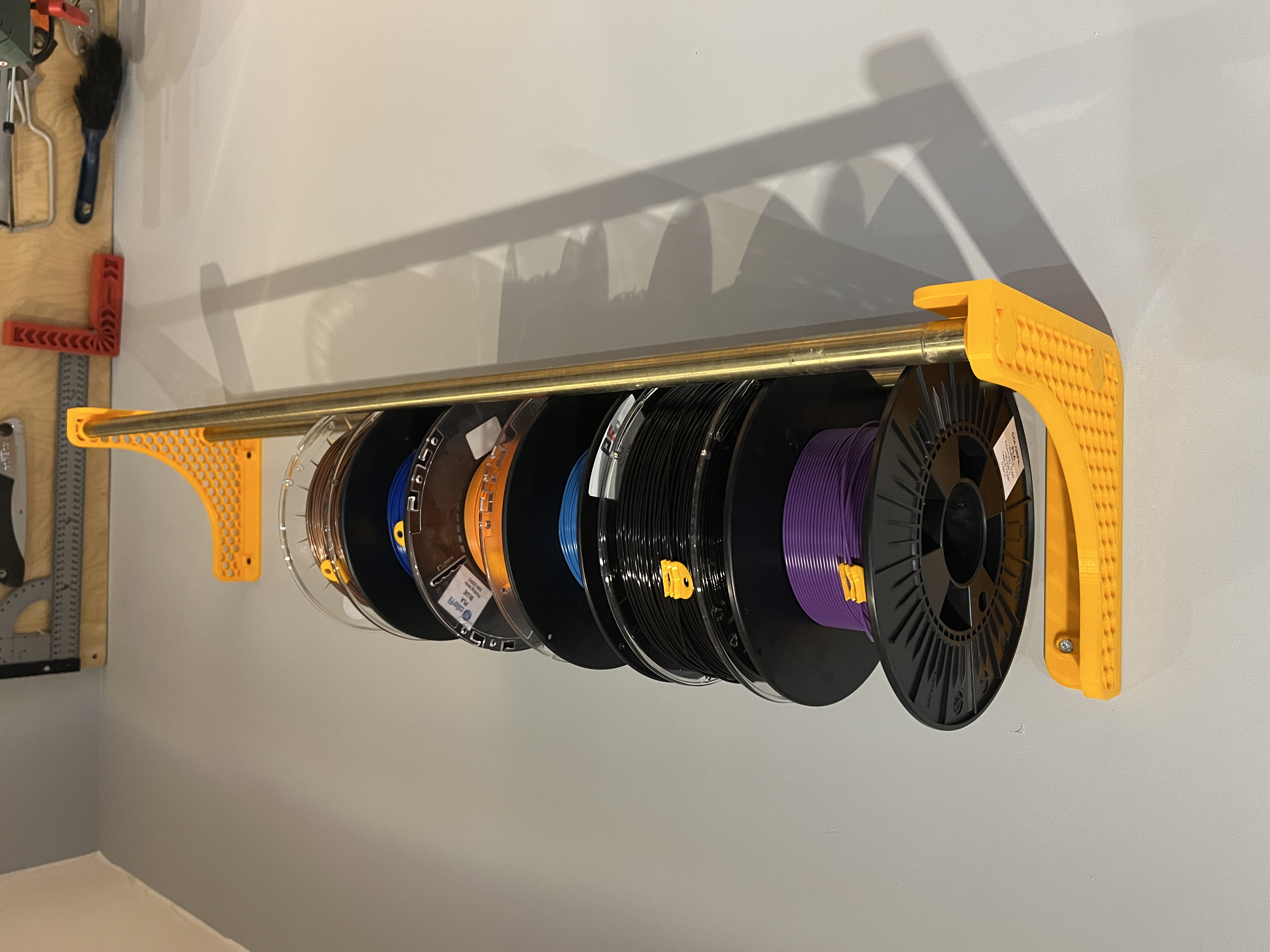Honeycomb Filament Spool Holder (Wall Mounted)