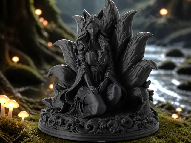 Nine-Tailed Kitsune Figurine