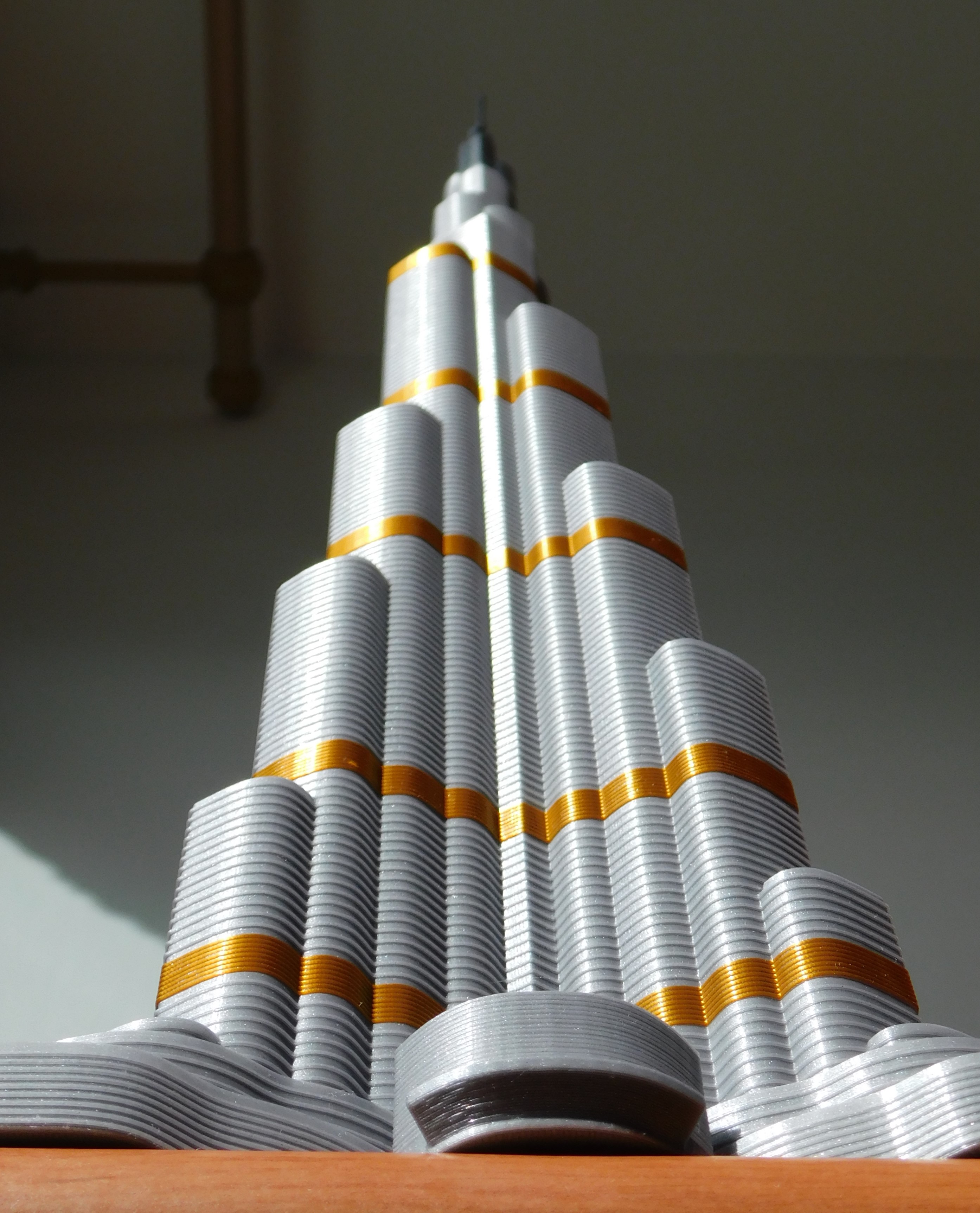 Burj Khalifa 828mm tall,high detail, scale 1:1000 3Dmodel
