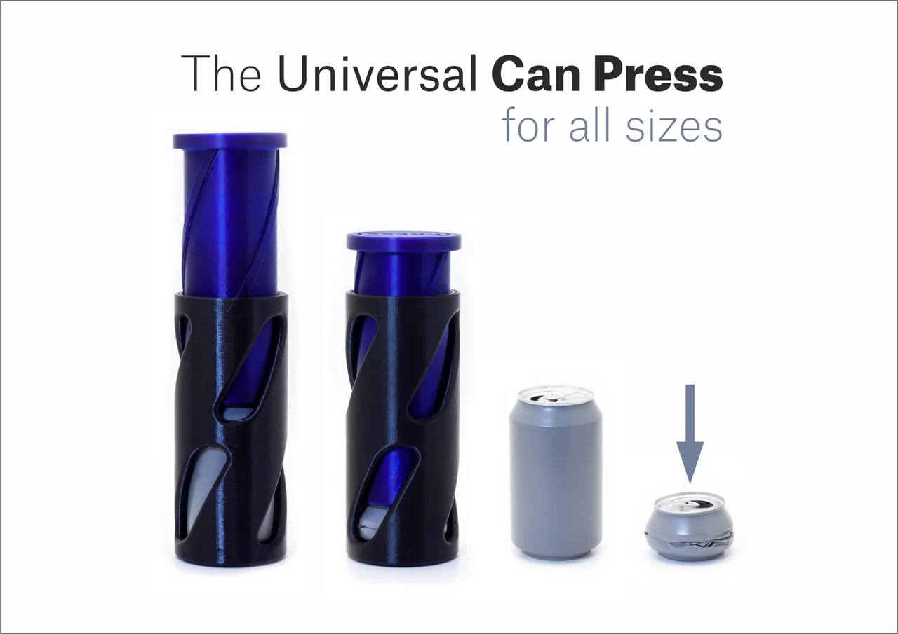 3D Print of The Universal Can Press by xfanta