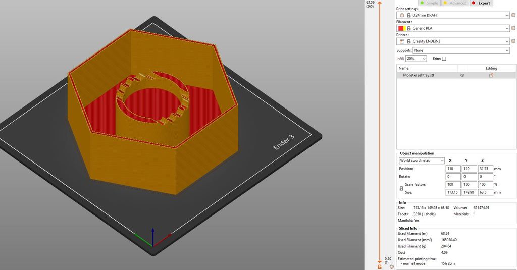 Simple Monster ashtray