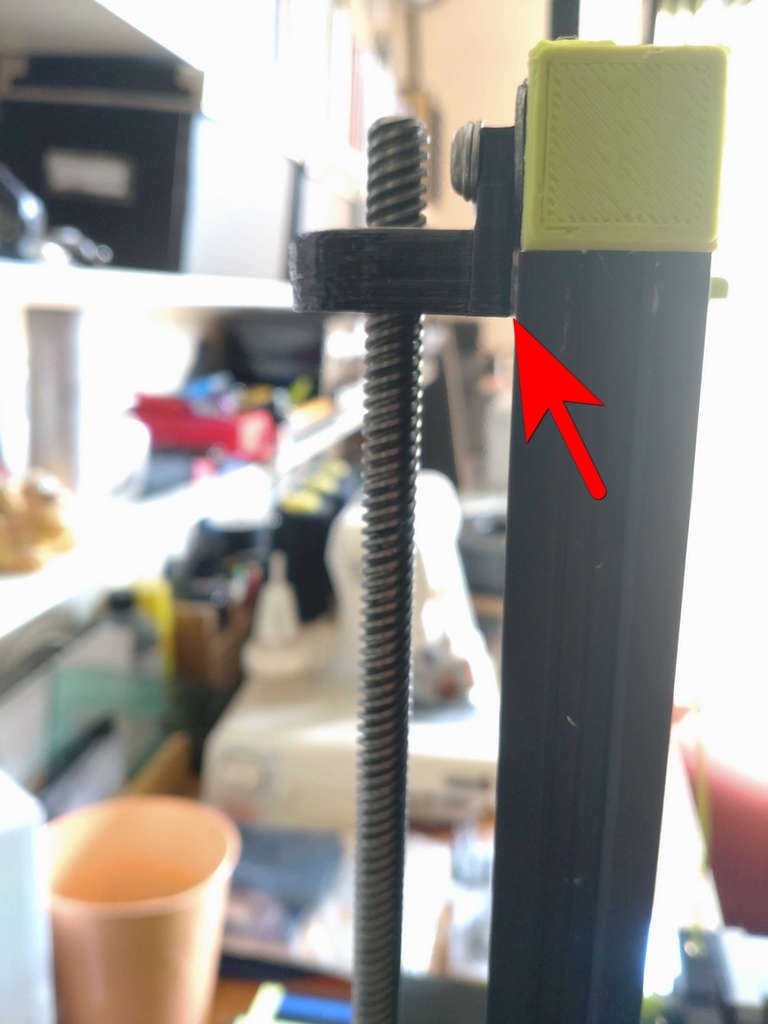 Creality Ender 3 Z-screw adjustable support (thin backplate) with shim & T-nuts