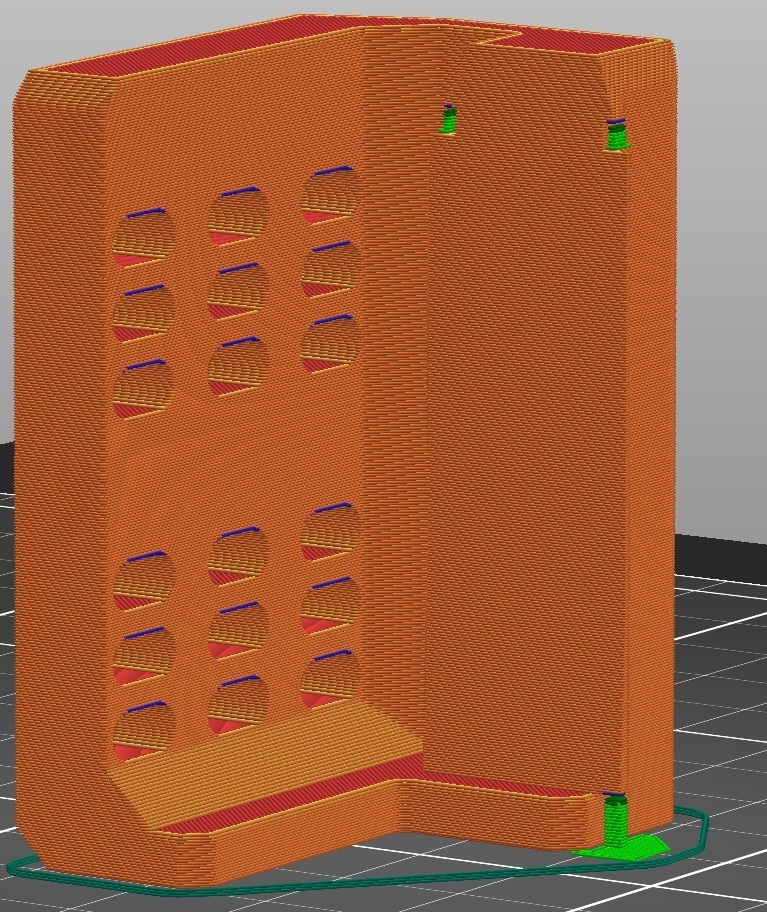 Modular Snap Together Raspberry Pegboard Deep Rail Mount by Armand