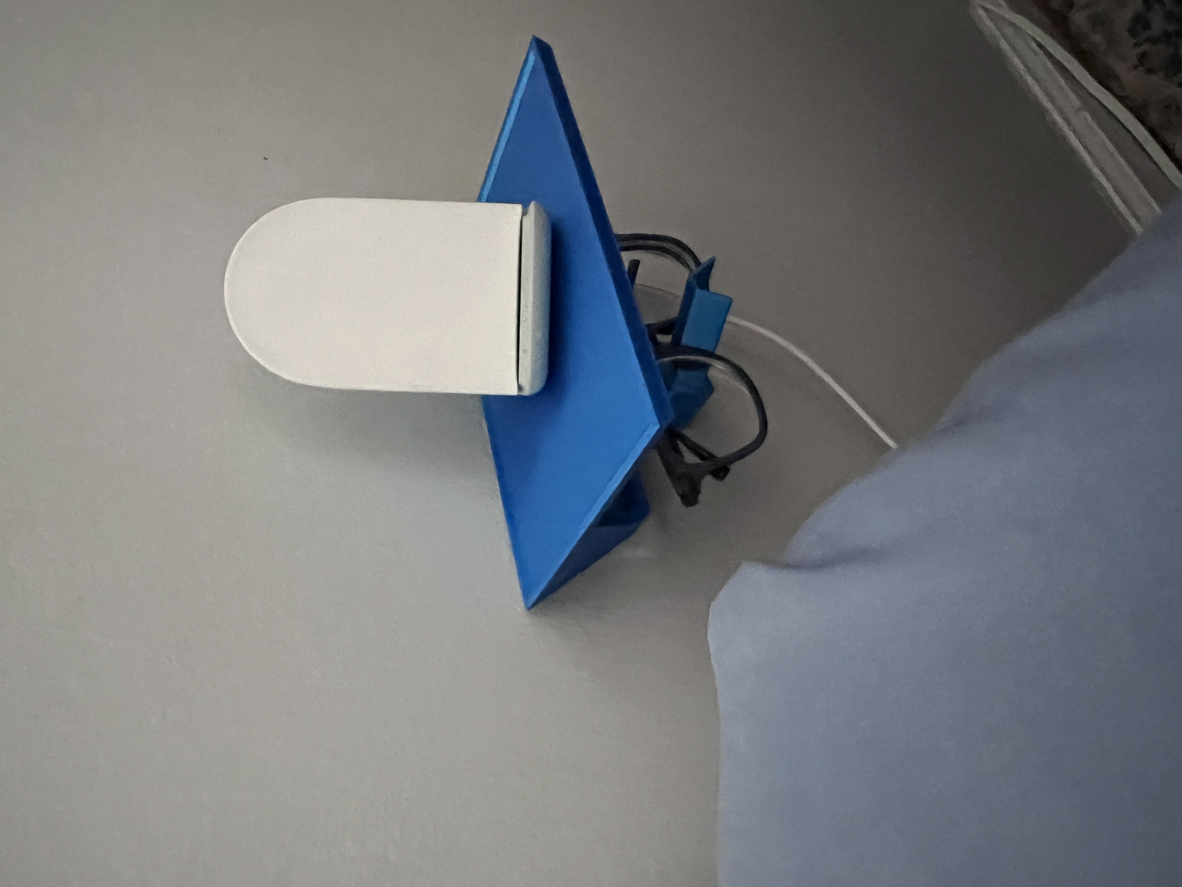 Bedside Table, Wall mount, with glasses holder