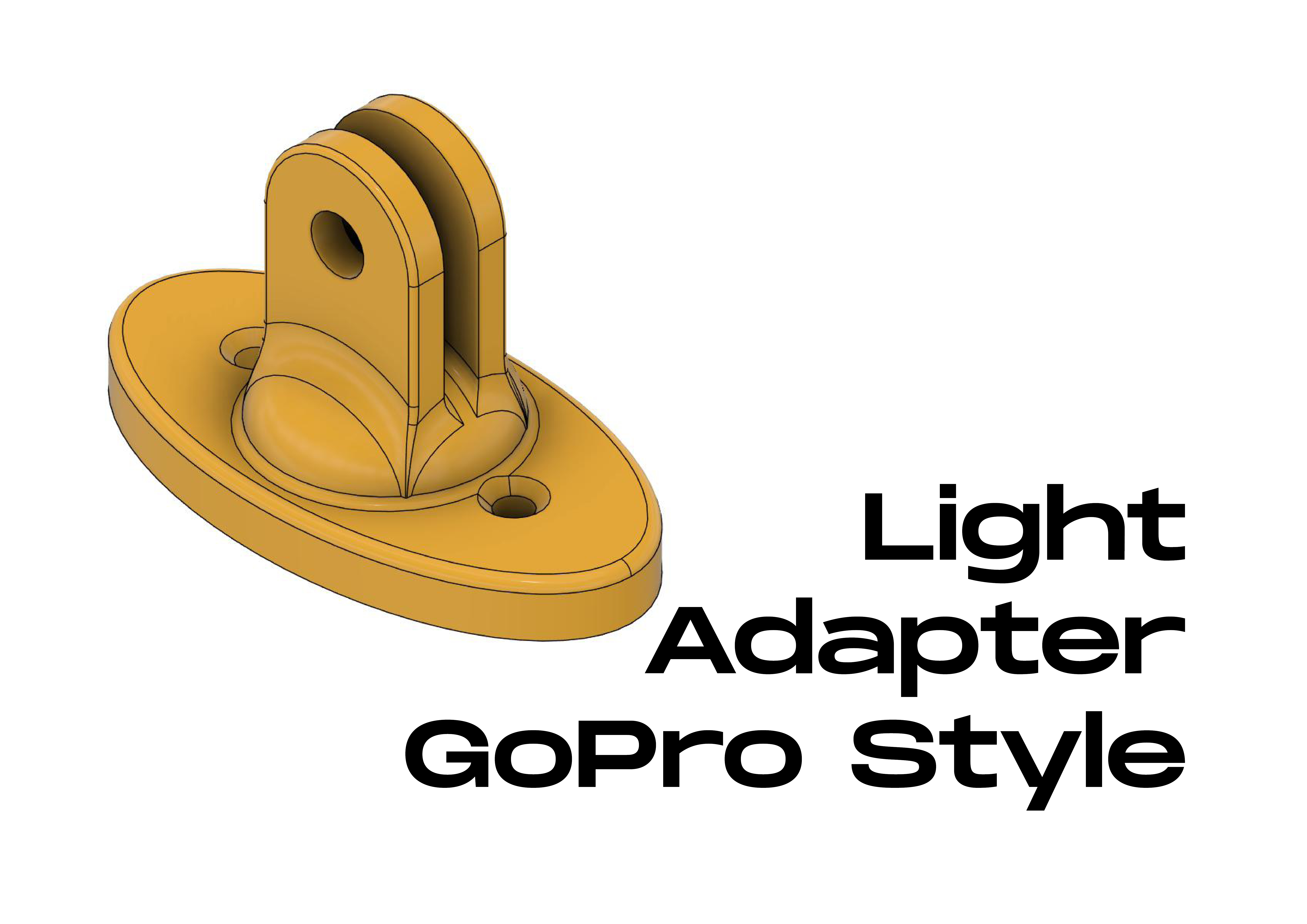 cycling light adapter gopro style