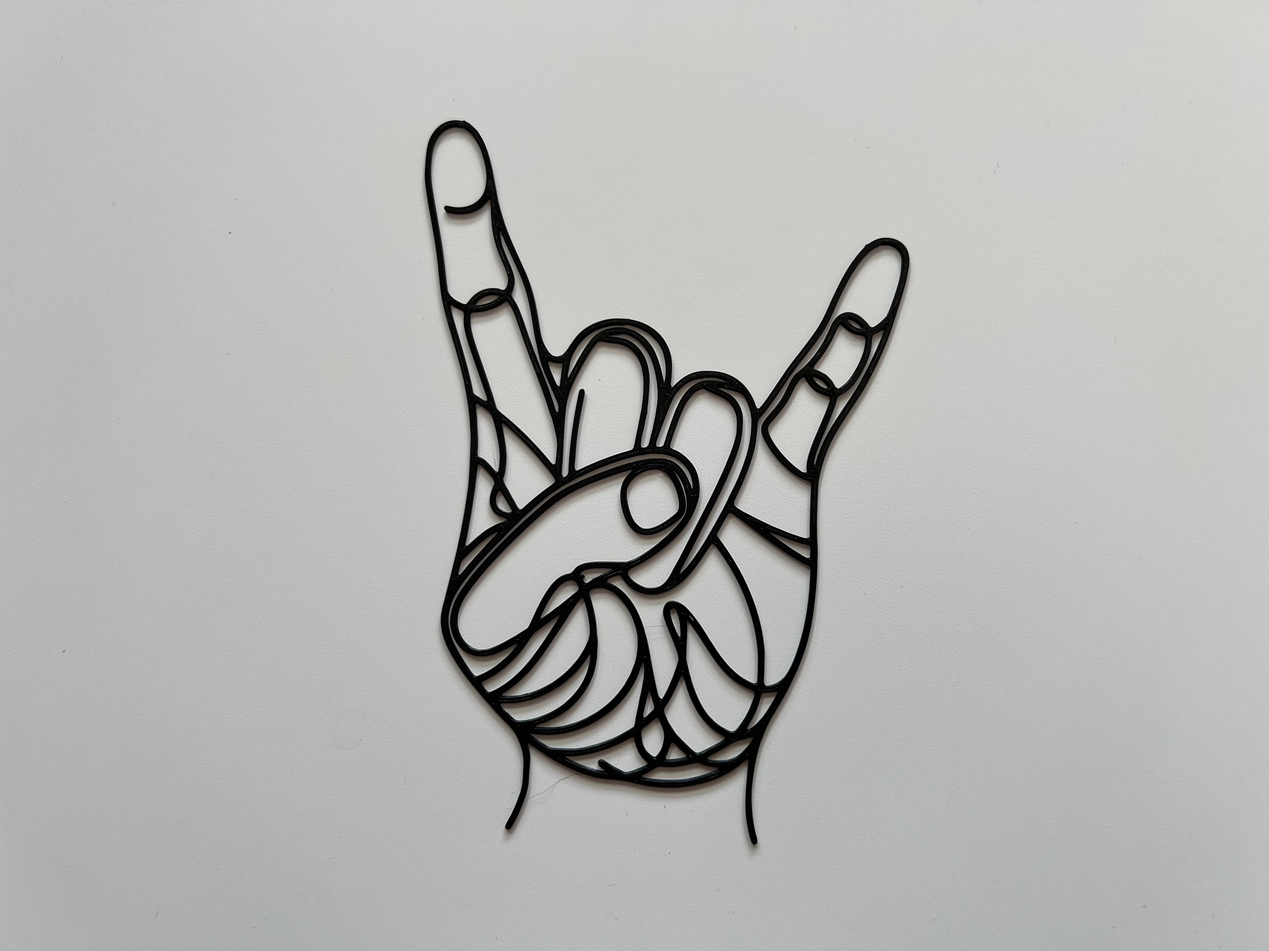 Hand Rock Sign Wall Art #2