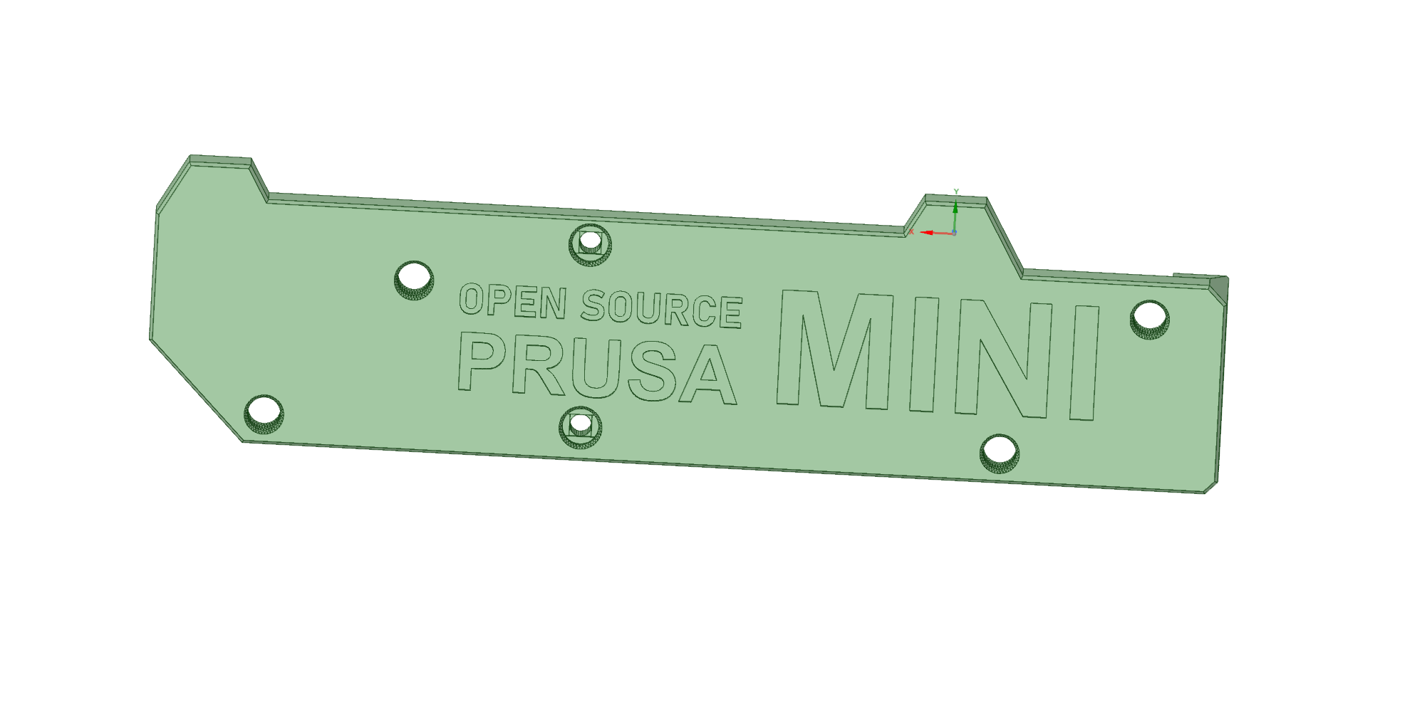 "OPEN SOURCE PRUSA" Otherwise Stock Prusa Mini Y Plate Front