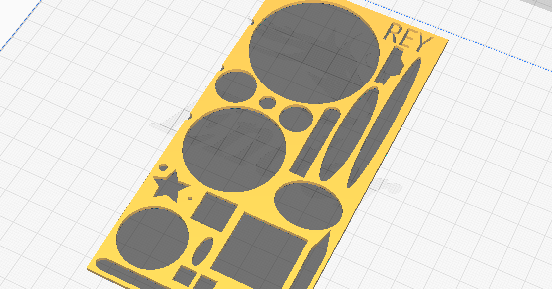 Engineering Shapes Stencil by Rey Download free STL model