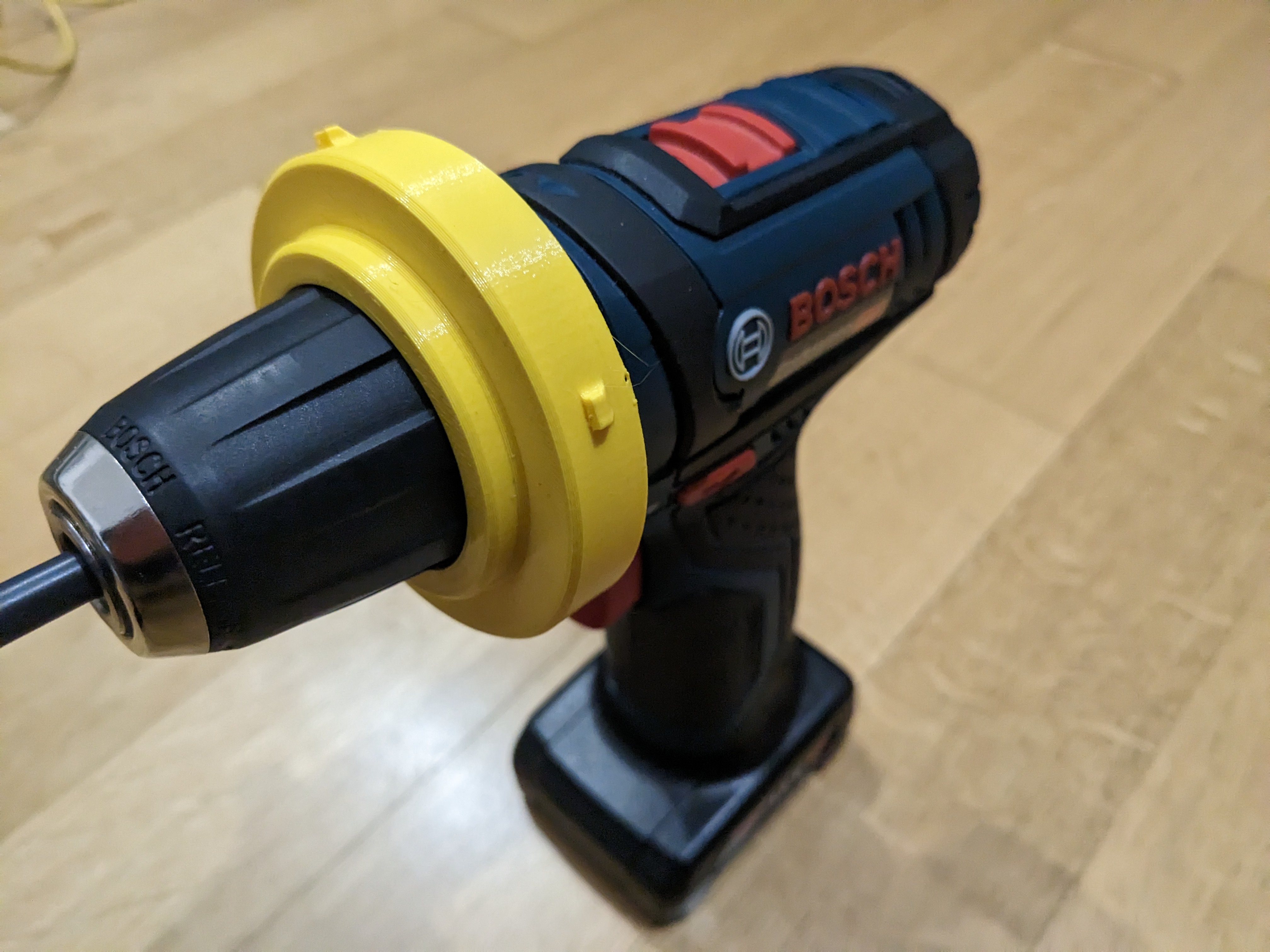 Perpendicular Drilling Jig - Bosch GSR 12V-15 Lockring