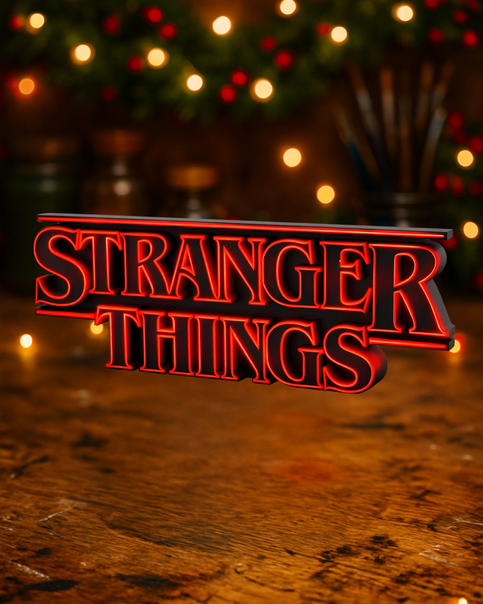 Stranger Things Neon Logo – Iconic Retro Horror Sign
