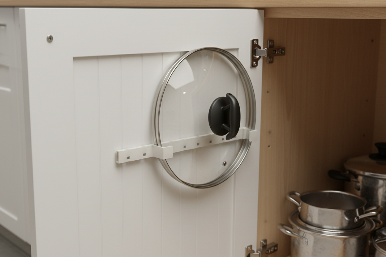 Universal Lid Holder for Kitchen Cabinets Doors