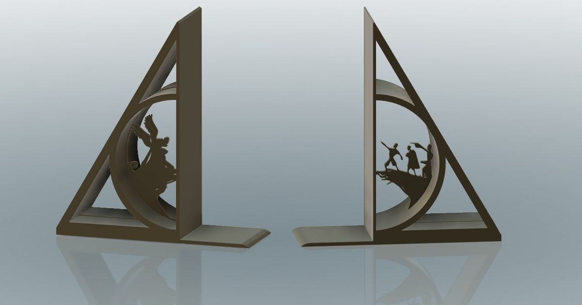 Harry Potter deathly hallows themed bookend by Ondřej Korynta