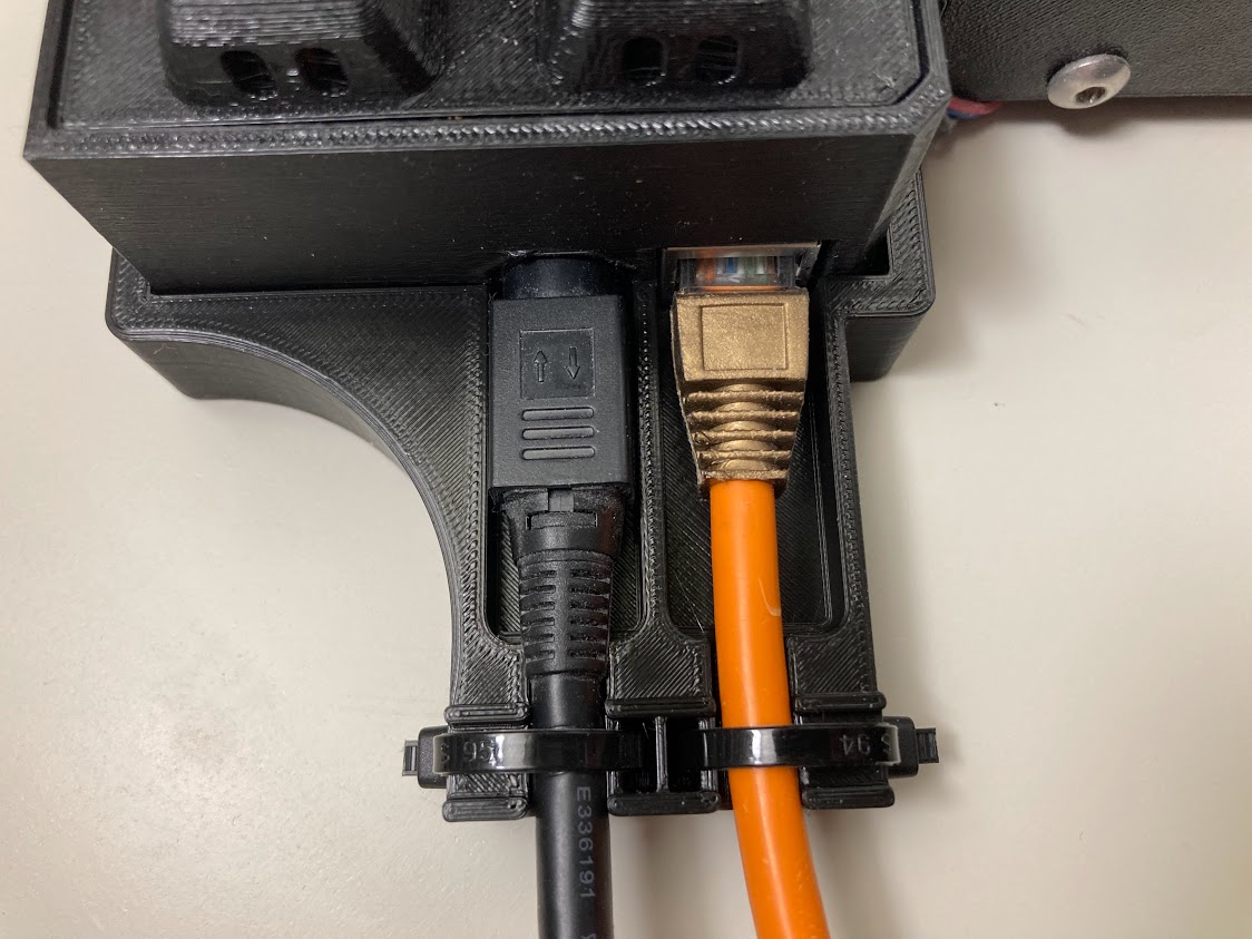 Prusa Mini power and ethernet cable stress relief v2