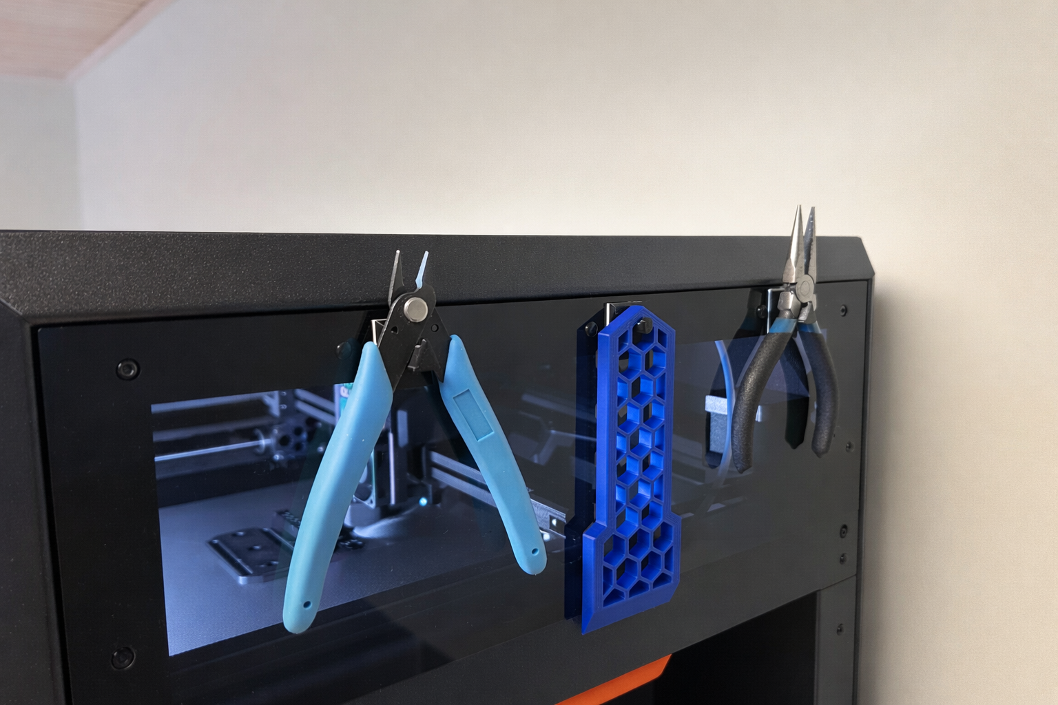 Tape mounted tool holders (scraper and sidecutters)