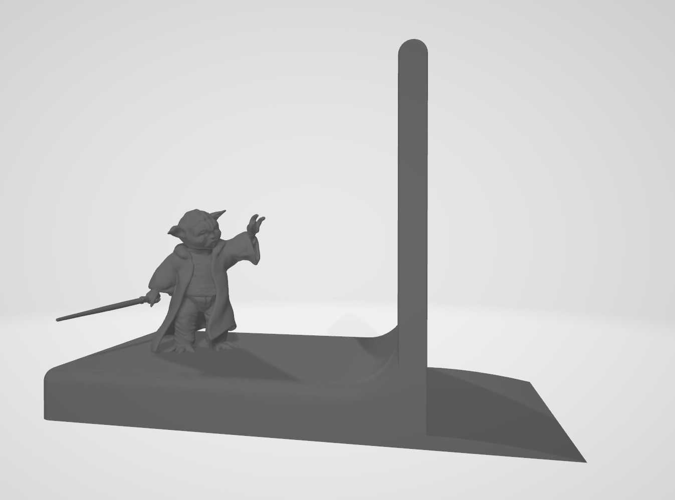 Miniatura 2 do modelo 3D Yoda bookend