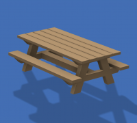 Picnic Table by Jaddy13 | Download free STL model | Printables.com