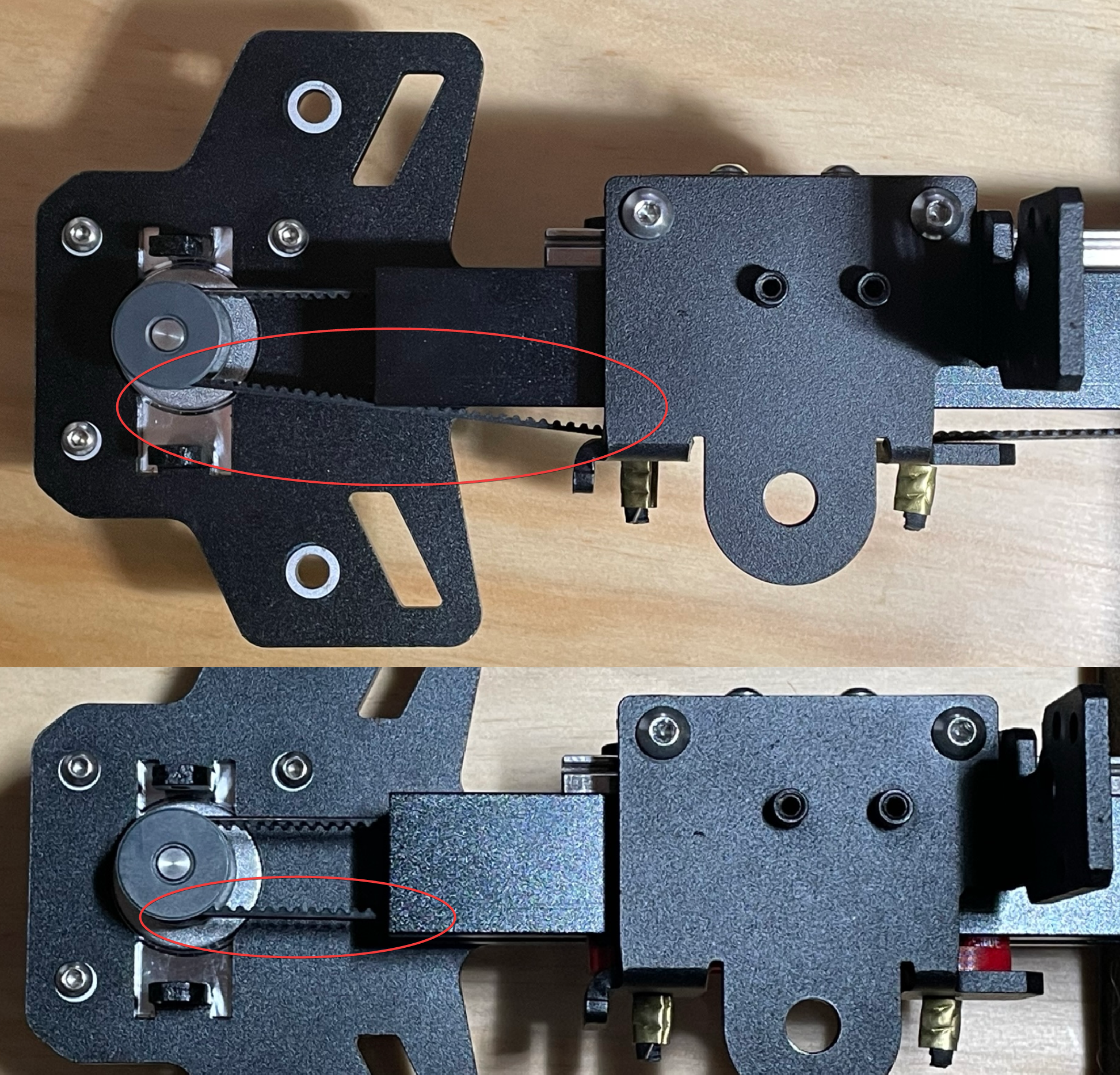 Ender 3 X Axis Belt Angle Correction (Works with Linear Rails Only)