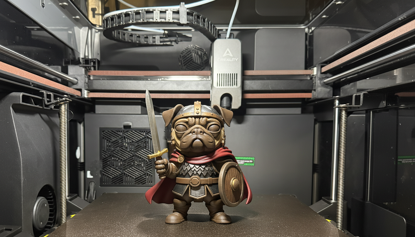 Pug with Sword and Shield