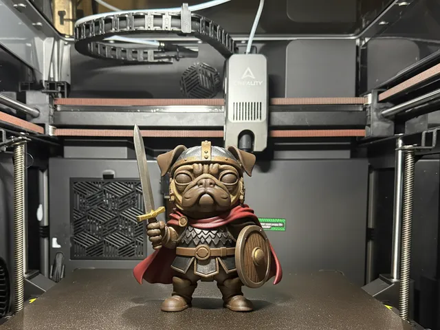 Pug with Sword and Shield