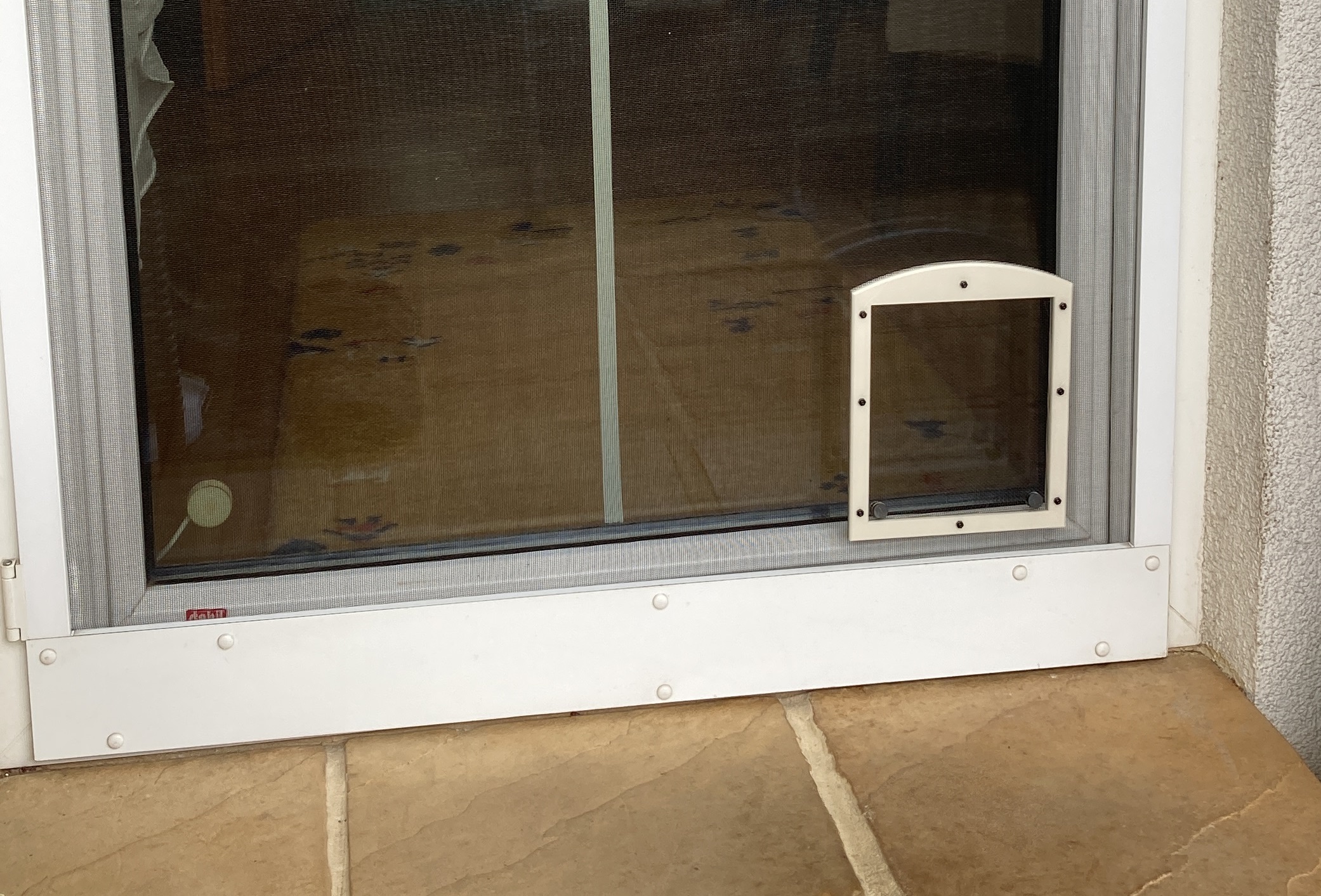 Cat door for flyscreen / Katzenklappe für Fliegengitter