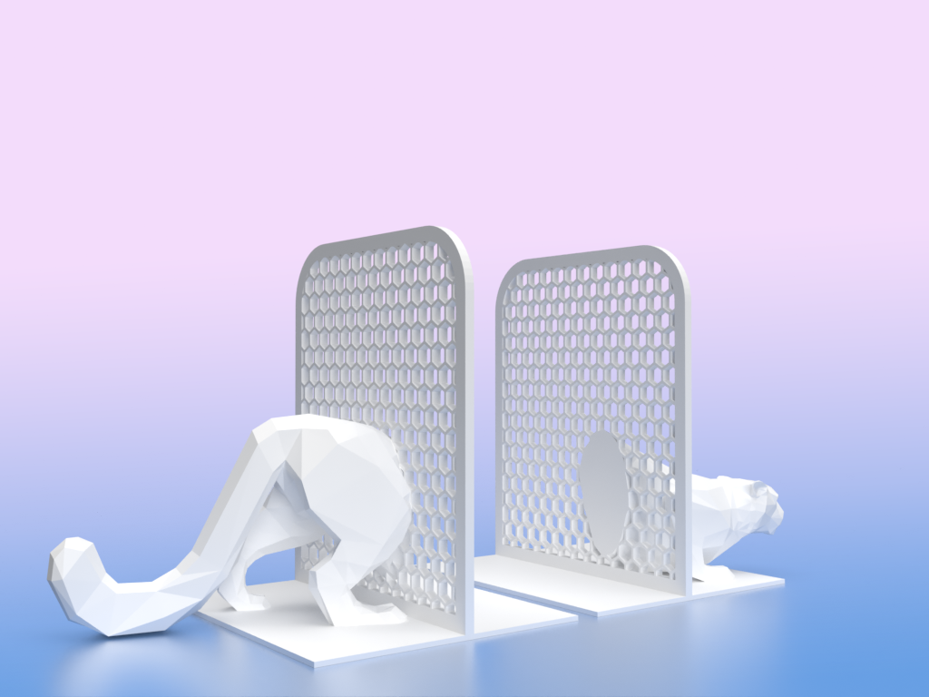 Pantera Bookends by Lexsu | Download free STL model | Printables.com