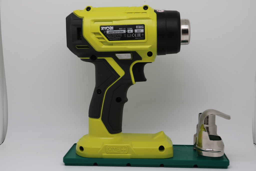 Gridfinity Ryobi One Heat Gun Holder by Micah, Download free STL model