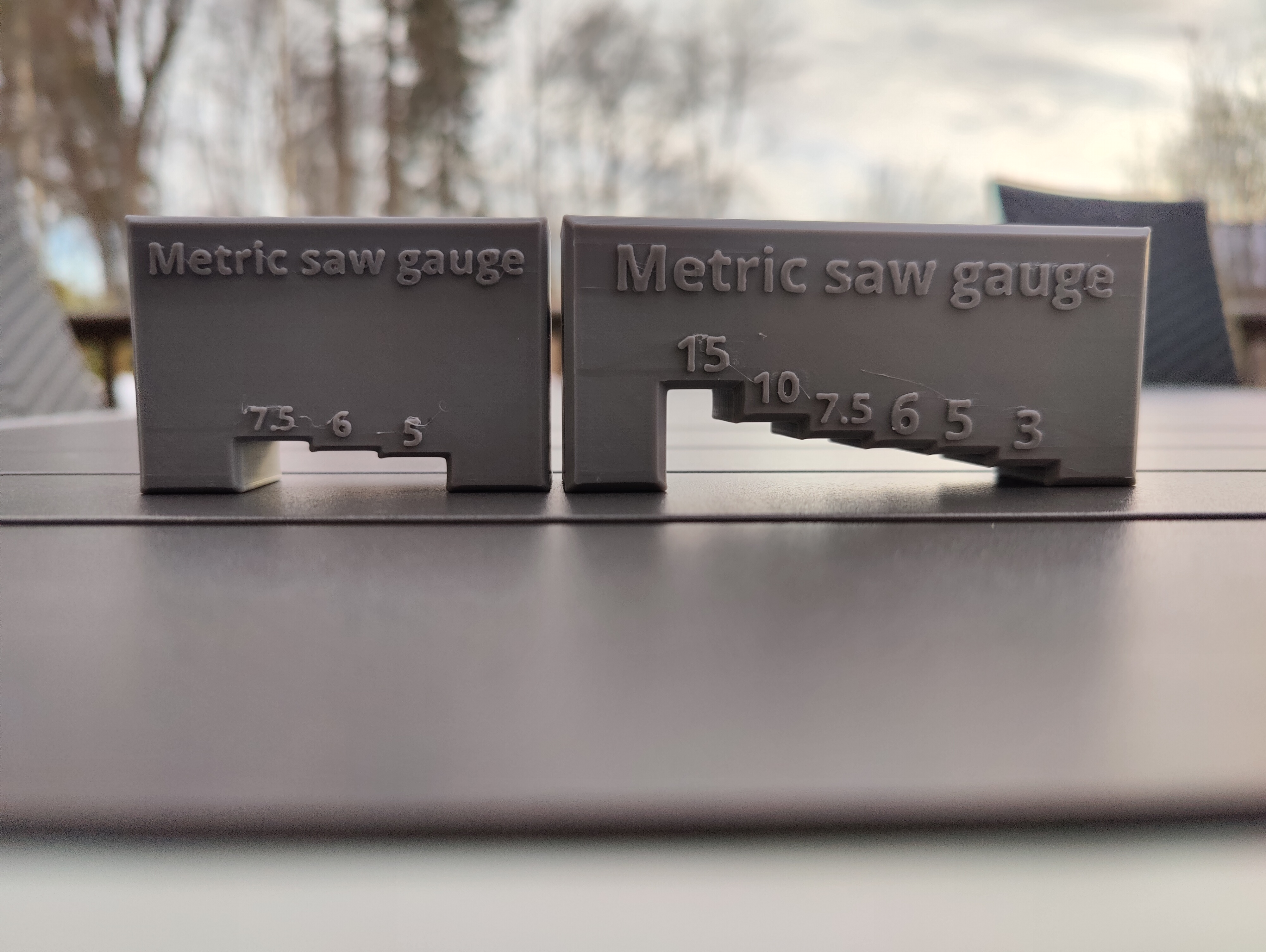 Gauge for table saw (metric)