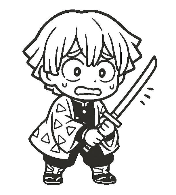 Anime Chibi Wall Art – Zenitsu
