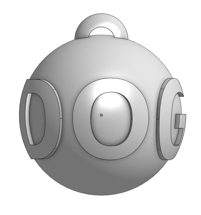 Globe Embossed Dog Tag