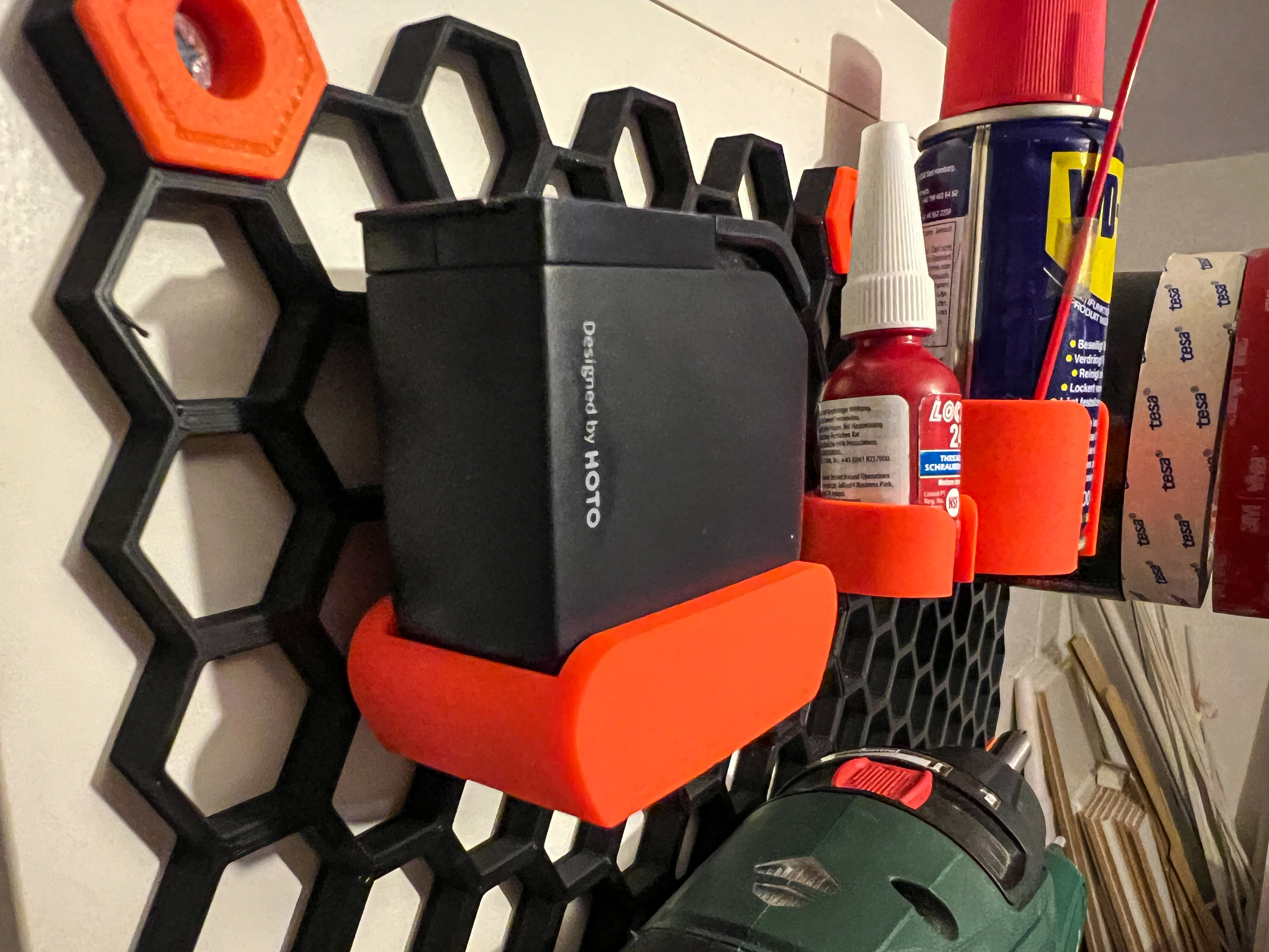 Hoto Tape Measure holder for Honeycomb Storage Wall