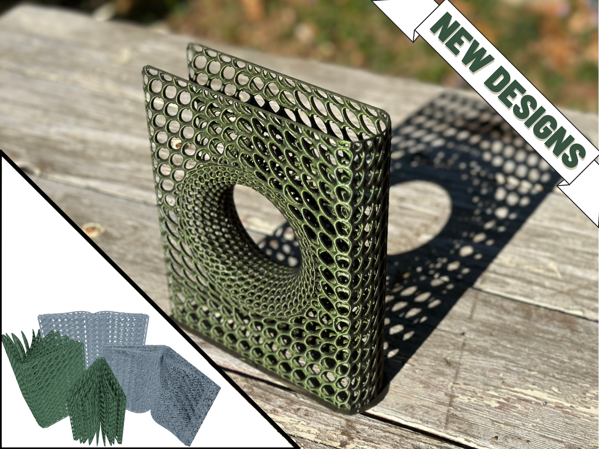 Mesh Wireframe Bookend Collection
