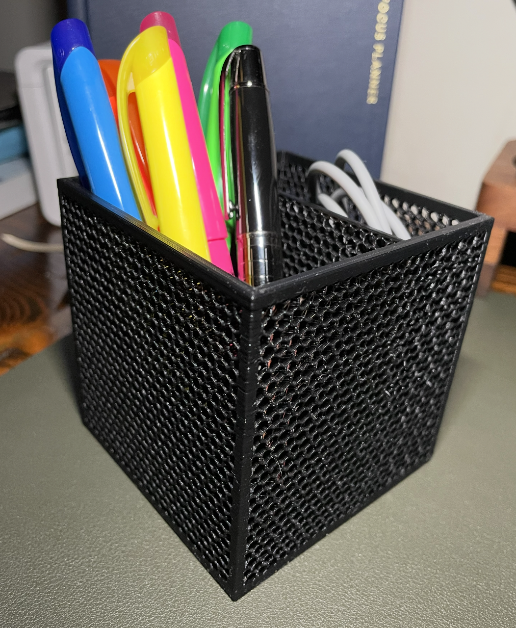 Hex Mesh Desk Storage Cube