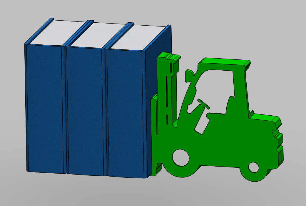 Bookend forklift